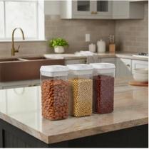 Kit 3 Potes Herméticos Acrílicos Multiuso 1200ML Top Rio