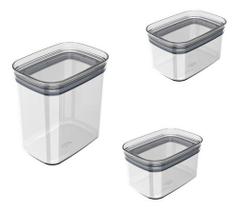 Kit 3 Potes Herméticos Doces E Capsulas Café Escritório