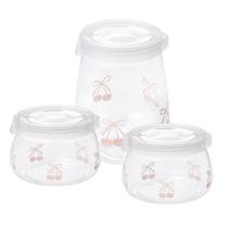 Kit 3 Potes Herméticos Flip Mantimentos Cereja 700ml 1,9L
