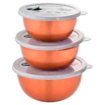Kit 3 Potes Herméticos Mimo Bronze para Microondas