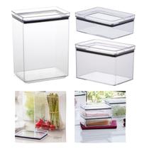 Kit 3 Potes Herméticos Organizadores Lumini 4.2L, 1.8L E 770 ml, Paramount Kit 3 Potes Herméticos Organizadores Lumini 4.2L, 1.8L E 770 ml, Paramount