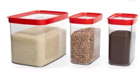 Kit 3 Potes Herméticos Para Mantimentos Cozinha