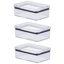 Kit 3 Potes Herméticos Porta Frios 770ml Empilháveis