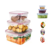 Kit 3 Potes Hermeticos Profissional Freezer Ao Microondas Multitamanhos Organizador Cozinha Mantimentos Trava Tampa Sili Kit 3 Potes Hermeticos Profissional Freezer Ao Microondas Multitamanhos Organizador Cozinha Mantimentos Trava Tampa Sili