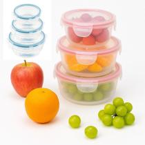 Kit 3 Potes Herméticos Redondos Multiuso Com Tampa Alimentos