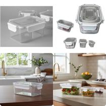 Kit 3 Potes Hermeticos Retangulares Organizadores Conservacao Alimentos Vedacao Segura Organização Cozinha Alimentos Lar Kit 3 Potes Hermeticos Retangulares Organizadores Conservacao Alimentos Vedacao Segura Organização Cozinha Alimentos Lar
