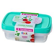 Kit 3 Potes Herméticos Sanremo Freshy 1,8L Com Trava Modular