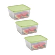 Kit 3 Potes Herméticos Tupperware Basic Line Transparente 1,2L