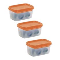 Kit 3 Potes Herméticos Tupperware Basic Line Transparente 160ml