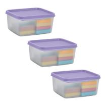 Kit 3 Potes Herméticos Tupperware Basic Line Transparente 500ml