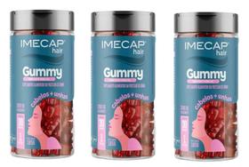 Kit 3 potes Imecap Hair Gummy Suplemento Vitamínico Para Cabelos e Unhas Com 30 Gomas - FQM