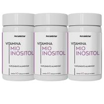 Kit 3 Potes Inositol Vitaminas Suplemento Alimentar 100% Puro Natural 180 Cápsulas Natunéctar Original