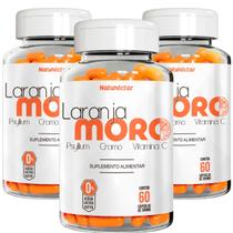 Kit 3 Potes Laranja Moro Suplemento Alimentar Natural 180 Capsulas Extrato Premium Thermo Natunectar - Natunéctar