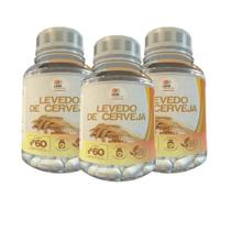 Kit 3 Potes Levedo de Cerveja 400mg 180 Capsulas - Rico em Vitaminas do Complexo B e Minerais