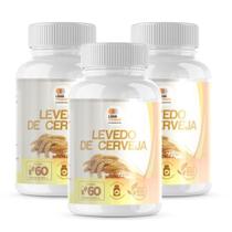 Kit 3 Potes Levedo de Cerveja 400mg 180 Capsulas - Rico em Vitaminas do Complexo B e Minerais