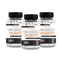 Kit 3 Potes Magnésio Taurato Suplemento Alimentar Natural 100% Puro 180 Cápsulas Natunéctar