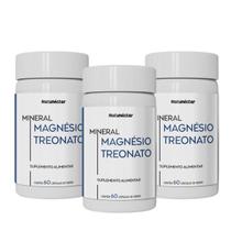 Kit 3 Potes Magnésio Treonato Suplemento Alimentar Natural Puro 180 Capsulas Original concentrado Kit 3 Potes Magnésio Treonato Suplemento Alimentar Natural Puro 180 Capsulas Original concentrado
