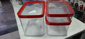 Kit 3 potes mantimentos vermelho