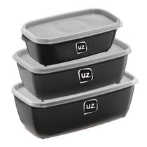 Kit 3 Potes Marmita Alimentos 500ml 1,5L 3L Organizacional Kit 3 Potes Marmita Alimentos 500ml 1,5L 3L Organizacional