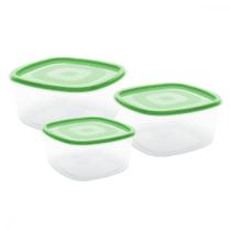 Kit 3 Potes Marmitas Plástico Vasilhas Grandes Porta Mantimentos Organizador Alimentos Cozinha Armazenar Congelar Kit 3 Potes Marmitas Plástico Vasilhas Grandes Porta Mantimentos Organizador Alimentos Cozinha Armazenar Congelar