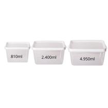Kit 3 potes multiuso retangulares 810ml, 2400ml e 4950ml Chef Pro