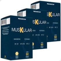 Kit 3 Potes Muskular Suplemento Alimentar Natural 100 Pura 180 Capsulas Vitamina anti caimbras - Natunéctar
