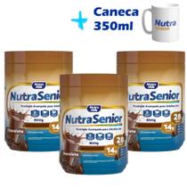 Kit 3 potes Nutra Senior Adulto 50+ 800g e Caneca exclusiva 350ml