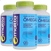 Kit 3 Potes Ômega 3 Concentrado 120g 360 Capsulas Kit 3 Potes Ômega 3 Concentrado 120g 360 Capsulas