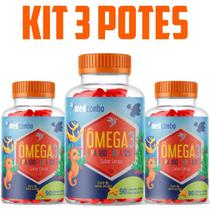 Kit 3 Potes Omega 3 Kids 90 Capsulas - Medcombo