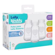 Kit 3 Potes Para Armazenar Leite Materno - 150 ml - Lolly Kit 3 Potes Para Armazenar Leite Materno - 150 ml - Lolly