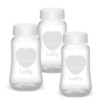 kit 3 Potes Para Leite Materno Lolly