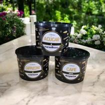 Kit 3 potes Plásticos Café Açúcar e Cappuccino de 1 Litro Kit 3 potes Plásticos Café Açúcar e Cappuccino de 1 Litro