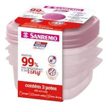 Kit 3 Potes Plásticos Ultraprotect Sanremo 480ml Anti Odor