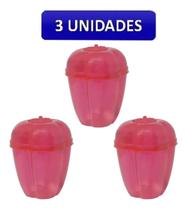 Kit 3 Potes Porta Pimentão Para Guardar Frutas Alimentos