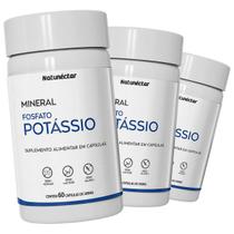 Kit 3 Potes Potássio Puro 100% Natural Suplemento Alimentar Original Natunectar Vitamina Magnésio 180 Capsulas Kit 3 Potes Potássio Puro 100% Natural Suplemento Alimentar Original Natunectar Vitamina Magnésio 180 Capsulas