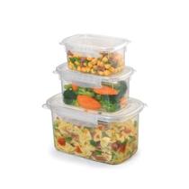 Kit 3 Potes Retangular Alto Com Trava Pmg Kit 3 Potes Retangular Alto Com Trava Pmg