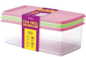 Kit 3 Potes Retangulares 1,4 Litros - PLASVALE