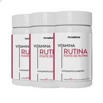 Kit 3 Potes Rutina Suplemento Natural Vitamina 100% Puro Original Natunectar 180 Capsulas