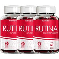 Kit 3 Potes Rutina Suplemento Natural Vitamina 100% Puro Original Natunectar 180 Capsulas