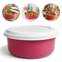 Kit 3 Potes Saladeira Redonda 28x10cm Geladeira Organizador Alimentos Vegetais Cozinha Moderna Kit 3 Potes Saladeira Redonda 28x10cm Geladeira Organizador Alimentos Vegetais Cozinha Moderna