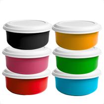 Kit 3 Potes Saladeira Redonda 28x10cm Geladeira Organizador Alimentos Vegetais Cozinha Moderna