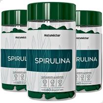 Kit 3 Potes Spirulina Suplemento Alimentar Natural Vitaminas 100% Puro Natunéctar 180 Capsulas Kit 3 Potes Spirulina Suplemento Alimentar Natural Vitaminas 100% Puro Natunéctar 180 Capsulas