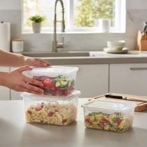 Kit 3 Potes Tampa Trava Alto 4,4l Freezer Microondas Giotto Tampa Transparente Kit 3 Potes Tampa Trava Alto 4,4l Freezer Microondas Giotto Tampa Transparente
