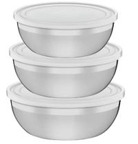 Kit 3 Potes Tramontina em Inox Ice Conserv em Polietileno LDPE