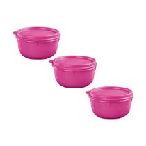Kit 3 Potes Tupperware Tigelinha Rosa 250ml Kit 3 Potes Tupperware Tigelinha Rosa 250ml