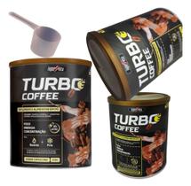Kit 3 Potes Turbo Coffee Hipervita Suplemento 220g Cafe Foco Energia e Concentraçao Pré Treino