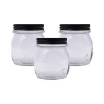 Kit 3 Potes Vidro 250ml Tampa Rosca Conserva Geleia Tempero Mantimentos Pequeno Especiarias e Grãos Kit 3 Potes Vidro 250ml Tampa Rosca Conserva Geleia Tempero Mantimentos Pequeno Especiarias e Grãos