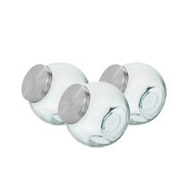 Kit 3 Potes Vidro Baleiro Porta Mantimentos 2,2L Home & Co Kit 3 Potes Vidro Baleiro Porta Mantimentos 2,2L Home & Co