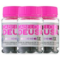 Kit 3 potes Vitamina Capilar Cabelo de Deusa, Suplemento Alimentar Para Fortalecimento Dos Cabelos Unhas e Pele, Com Biotina, Vitaminas e Minerais Kit 3 potes Vitamina Capilar Cabelo de Deusa, Suplemento Alimentar Para Fortalecimento Dos Cabelos Unhas e Pele, Com Biotina, Vitaminas e Minerais