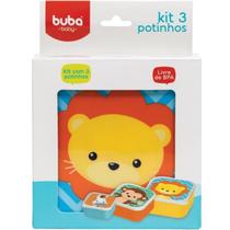 Kit 3 Potinhos Alimentação Papinha Animal Fun Buba 11383